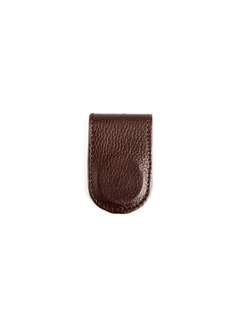 Brown Leather Money Clip - Darby Scott