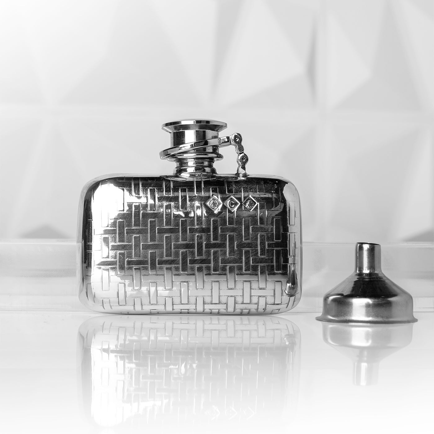 Pewter Mini Flask with Funnel