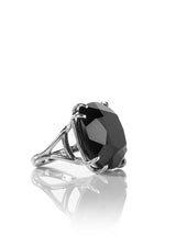 Black Onyx Sterling Ring, 34 Carat Cushion Cut - Darby Scott