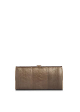 Bronze Ostrich Leg Box Wallet, Front View - Darby Scott