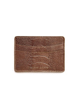 Back View of Bronze Ostrich Leg Credit Card Case - Darby Scott
