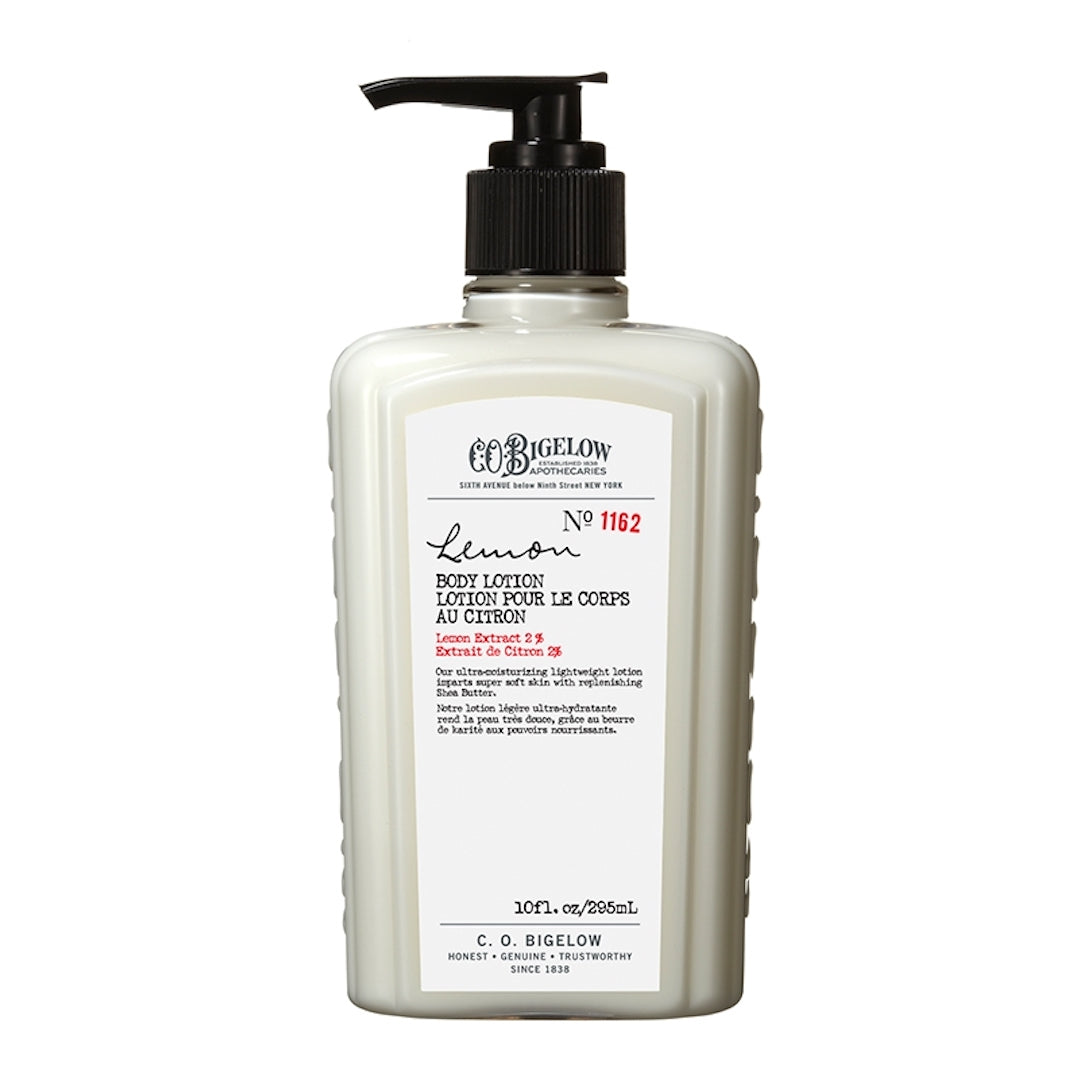 C.O.Bigelow lemon body lotion in pump top bottle