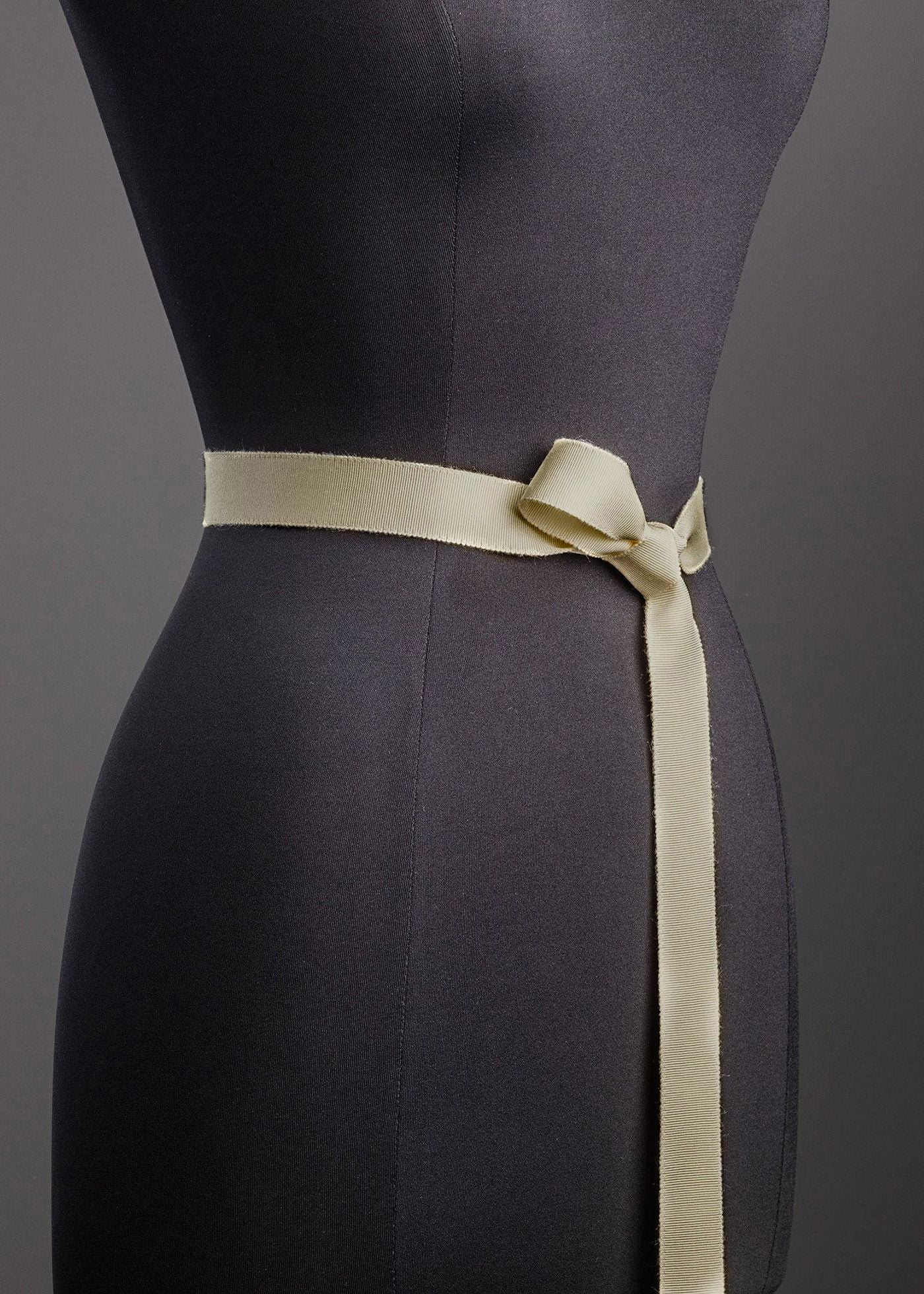 Pale Taupe Narrow Ribbon Belt - Darby Scott