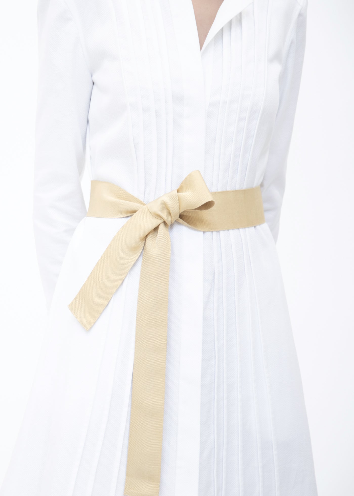 Ribbon Belt, Pale Yellow Wide