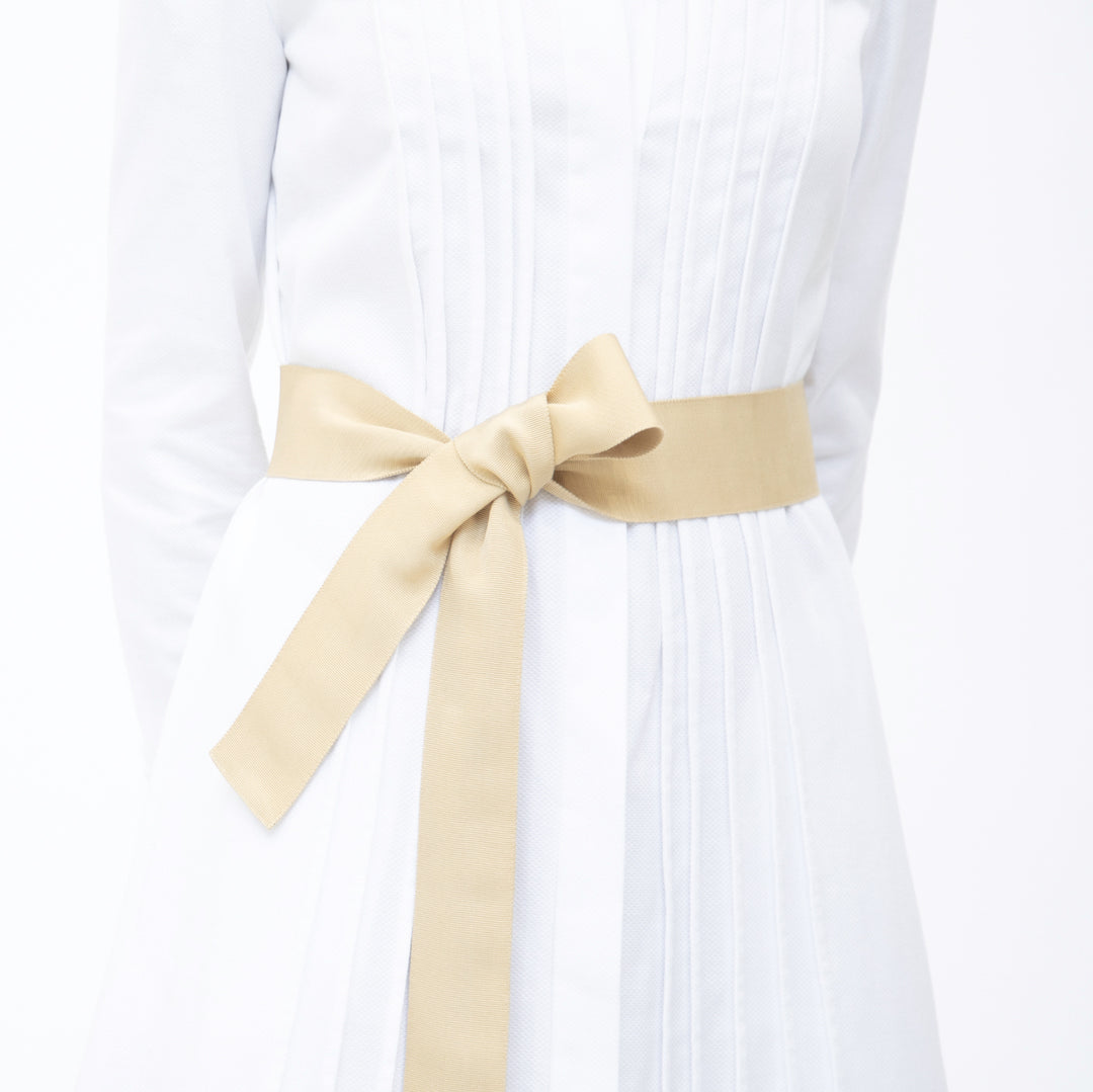 Ribbon Belt, Pale Yellow Wide