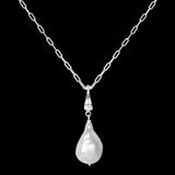 Baroque Pearl Charm Pendant on Sterling Silver Chain - Darby Scott