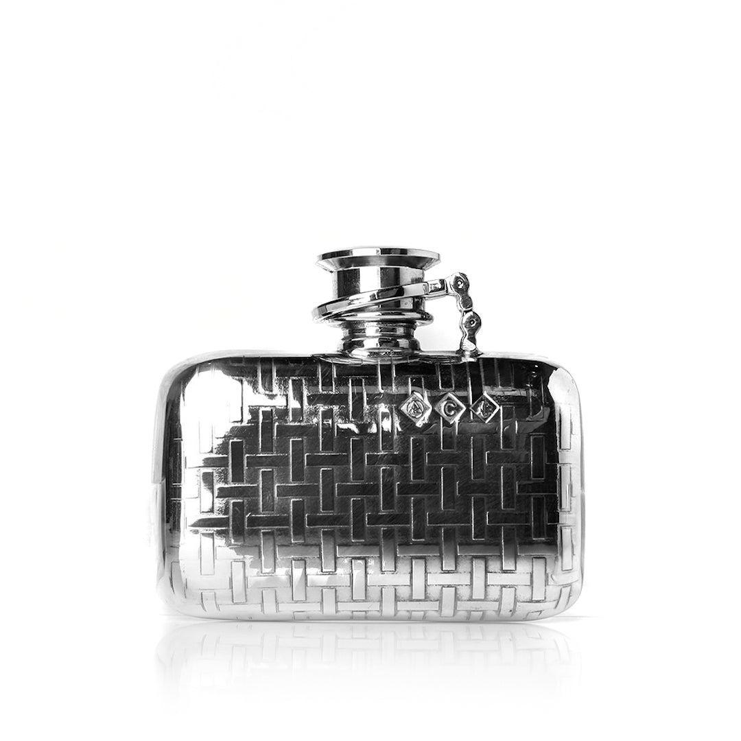 Pewter Mini Flask with Captive Top