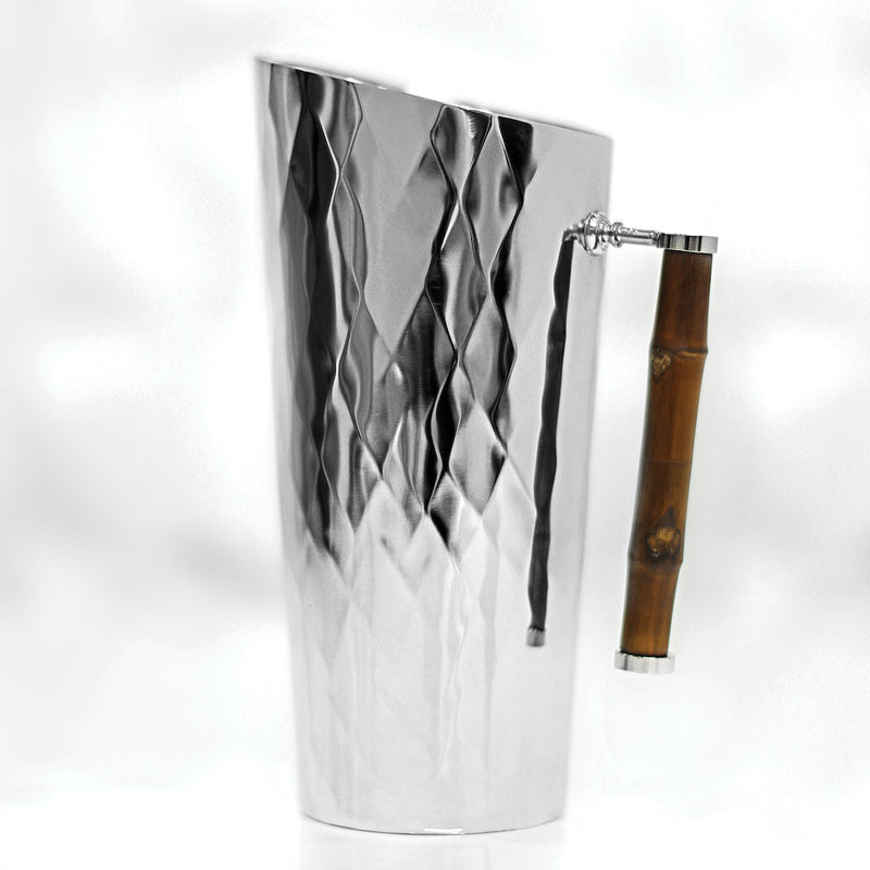Stainless Steel Water Pitcher with Bamboo Handle