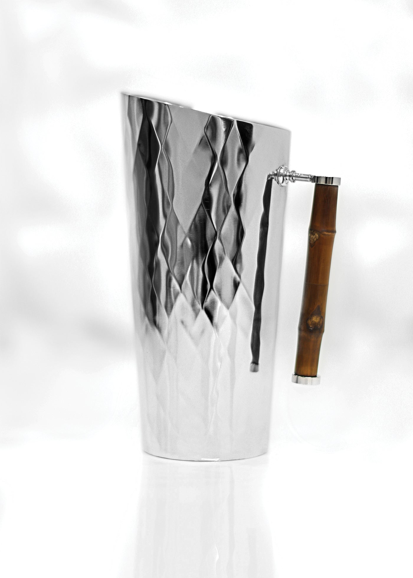 Stainless Steel Water Pitcher with Bamboo Handle