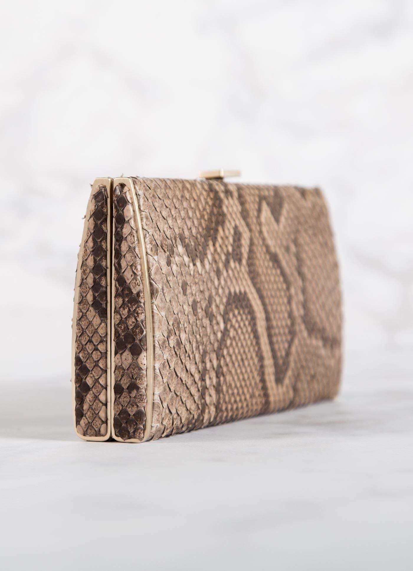 Light Brown Box Wallet, Side View - Darby Scott