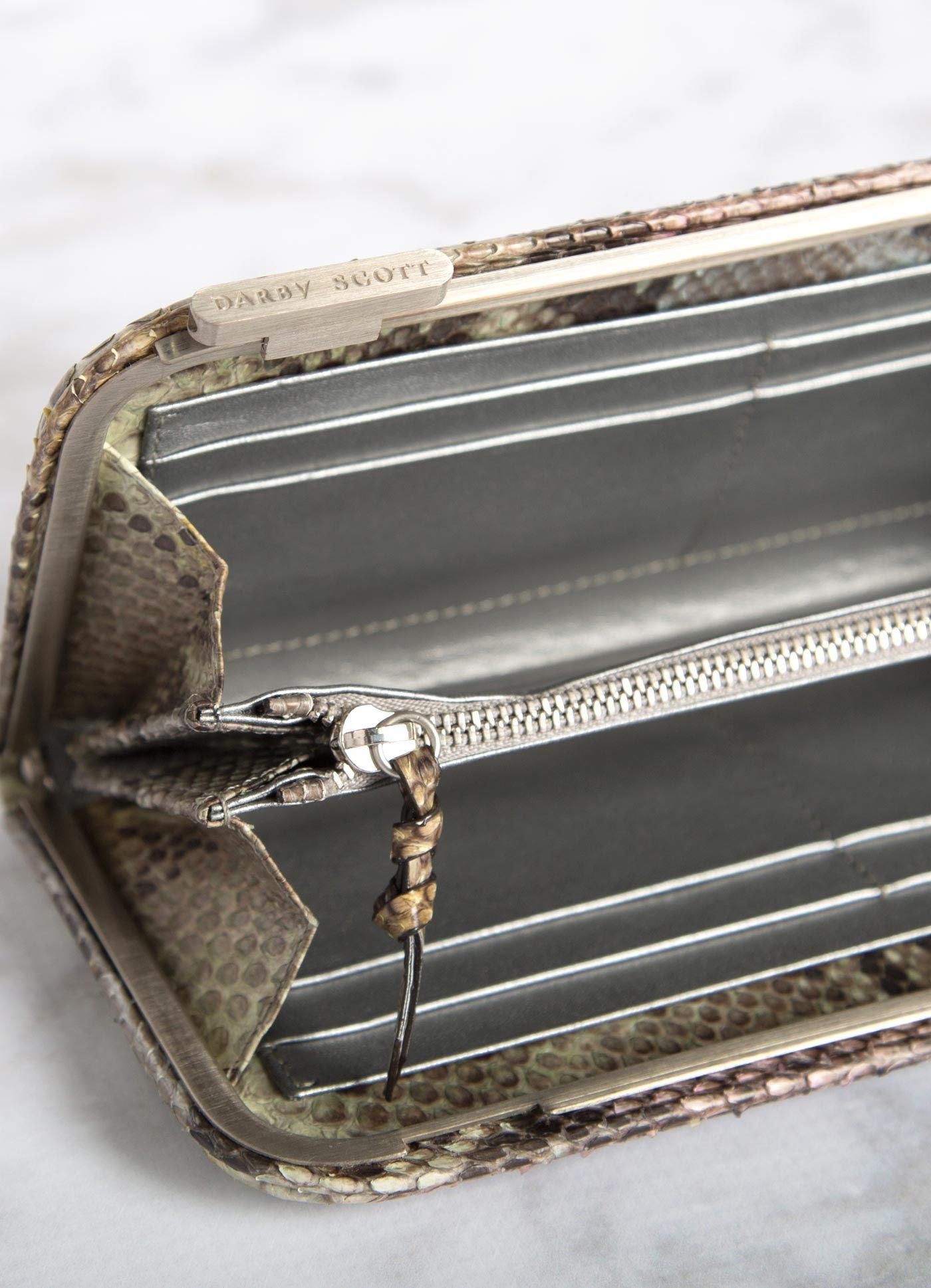 Interior view of Pastel Slide Lock Wallet - Darby Scott