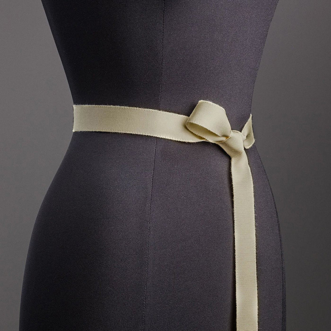 Pale Taupe Narrow Ribbon Belt - Darby Scott