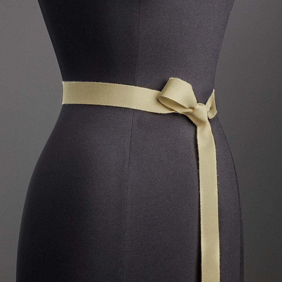 Pale Yellow Narrow Ribbon Belt