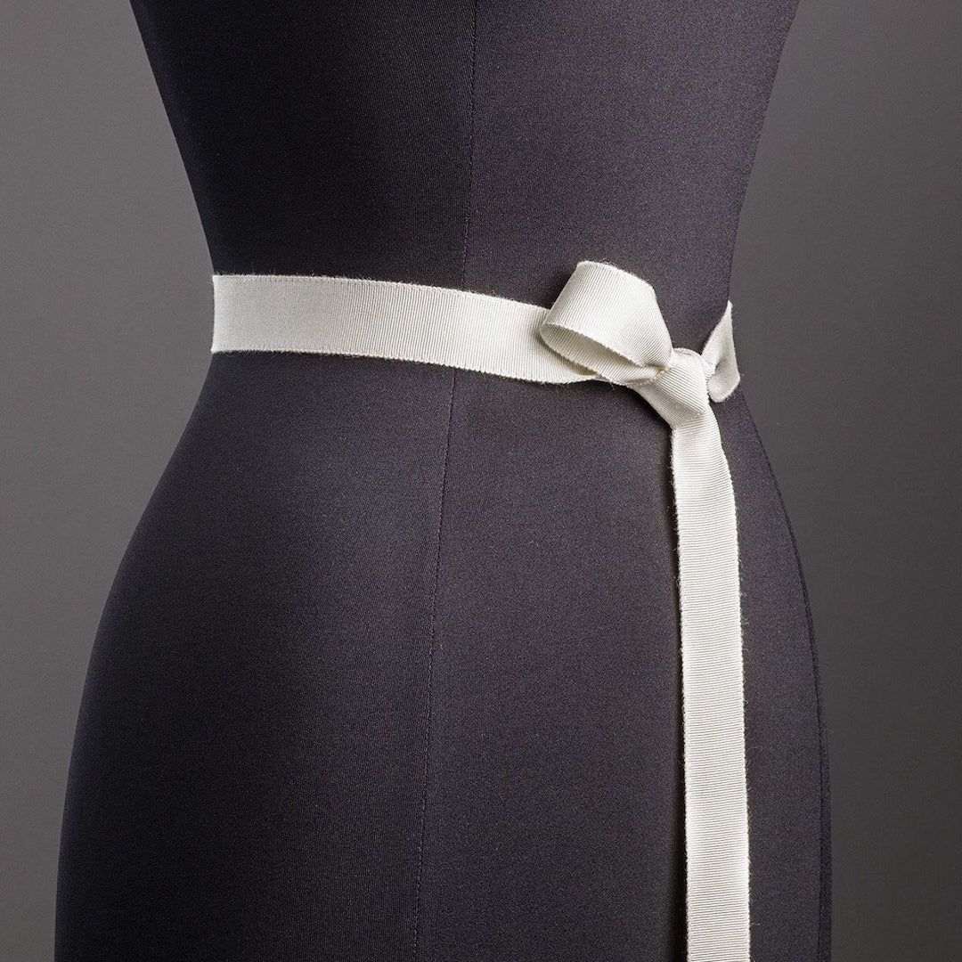 Ribbon Belt, Narrow - White 