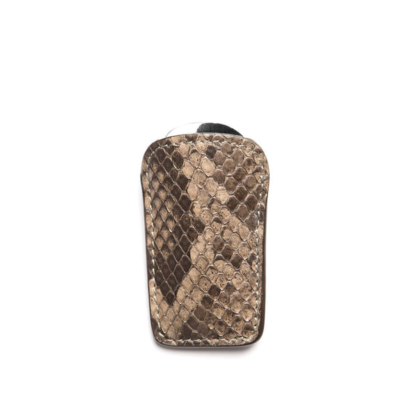 Tan Python Carrier and Stainless Steel Folding Shoe Horn - Darby Scott
