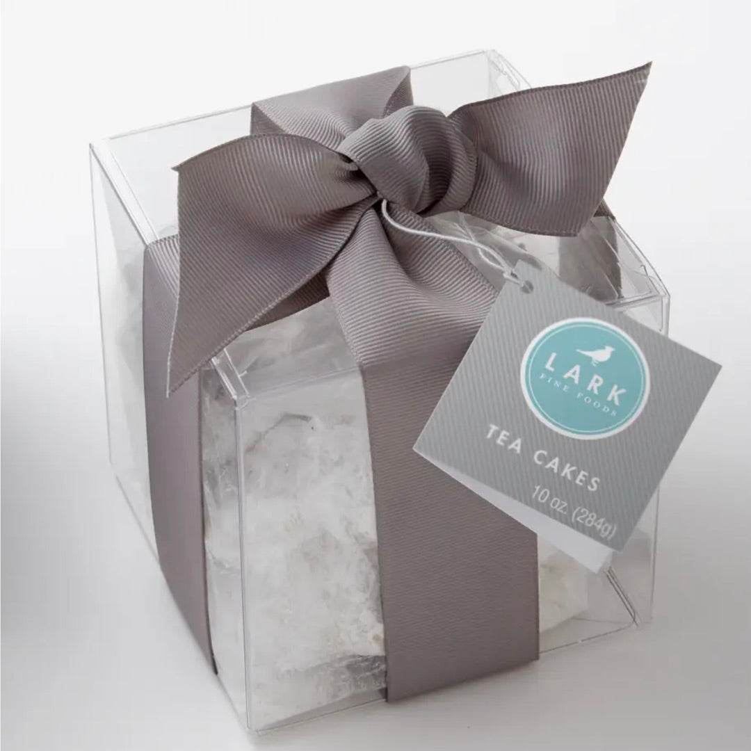 Ribbon tied package of Lark Tea Cakes