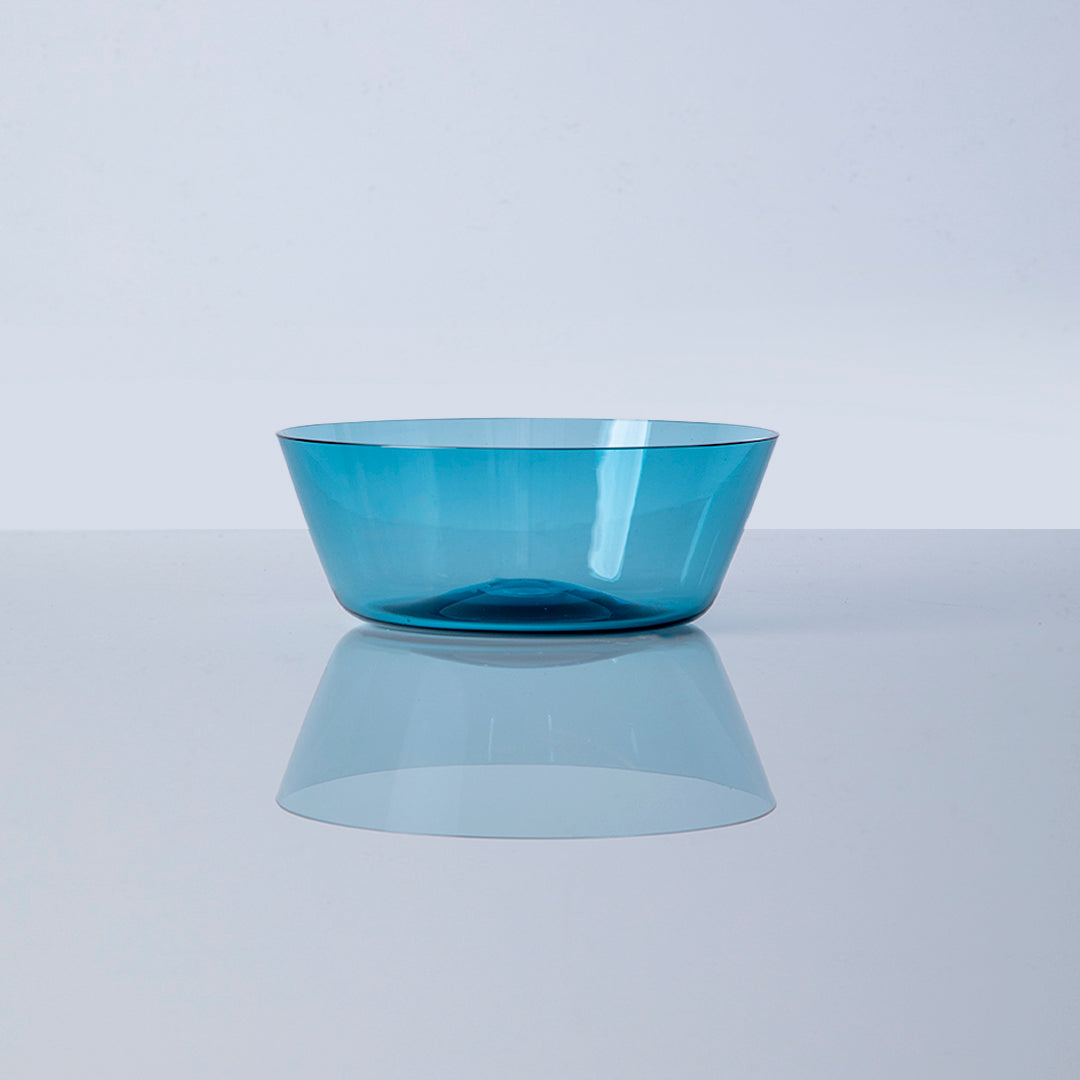 Ocean blue hand blown candy bowl