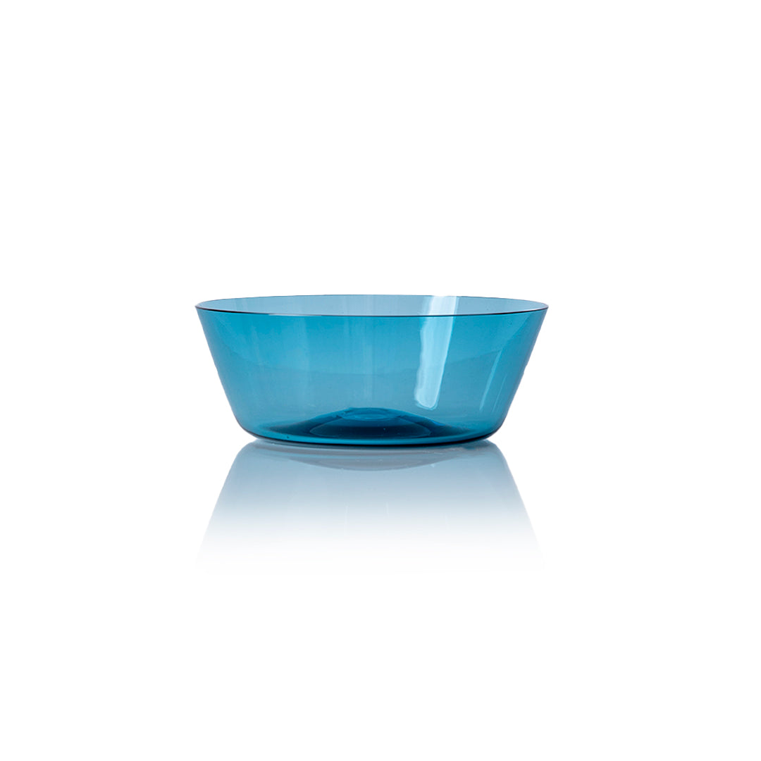 Ocean blue hand blown candy bowl