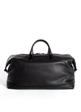 Black Pebble Leather Aspen Travel Bag Back View - Darby Scott