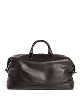 Brown Pebble Leather Aspen Duffle Travel Bag Back View - Darby Scott