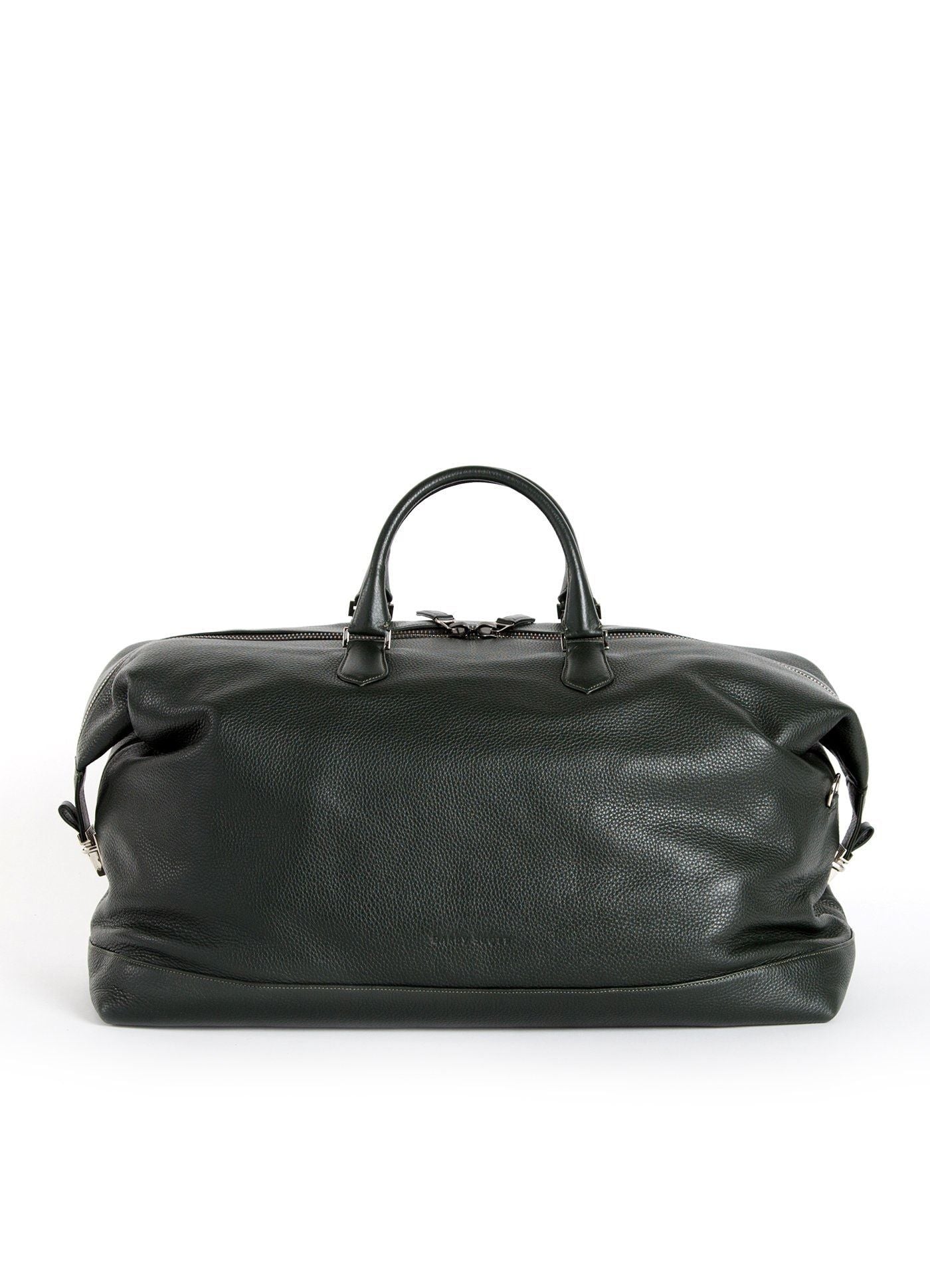 Dark Green Leather Aspen Travel Bag back view - Darby Scott