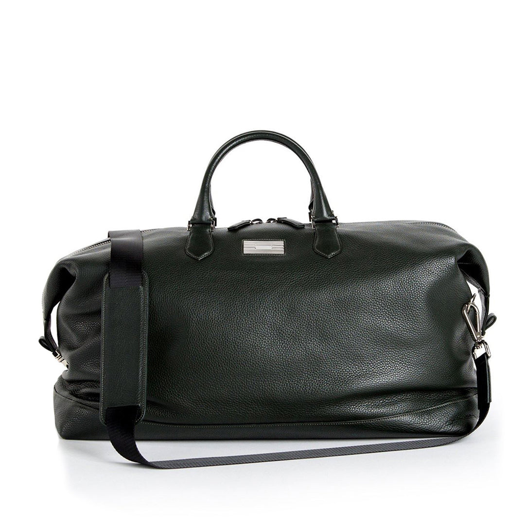 Dark Green Pebble Leather Aspen Travel Bag - Darby Scott