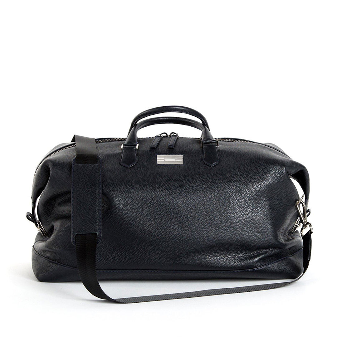 Navy Pebble Leather Aspen Travel Bag - Darby Scott