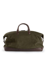 Olive Aspen Travel Bag With Brown Crocodile back view - Darby Scott