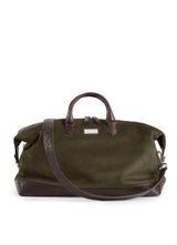 Aspen Travel Bag Olive Sueded Leather & Brown Crocodile- Darby Scott