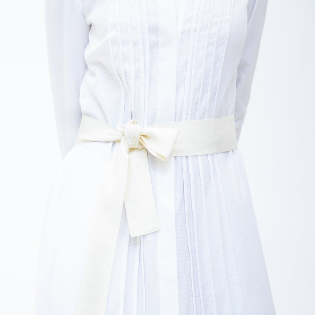 Ribbon Belt, Wide - White